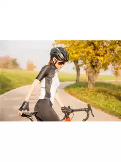 Biemme CROSS tricou de ciclism pentru femei, alb-negru