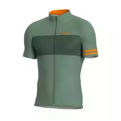 Biemme GRAVEL tricou de ciclism masculin, verde-portocaliu