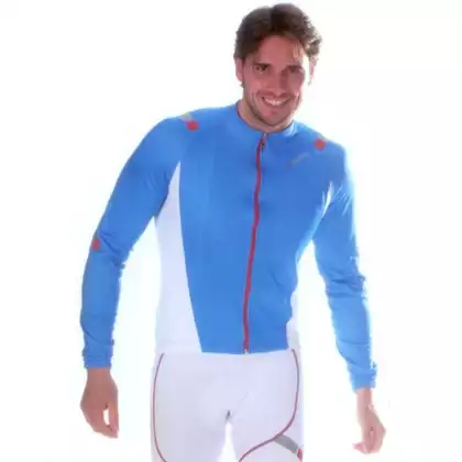Biemme PURE tricou de ciclism cu mânecă lungă pentru bărbați, albastru