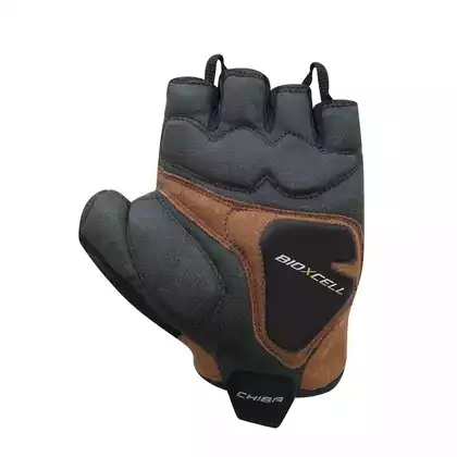 CHIBA mănuși de ciclism BIOXCELL ROAD negru-maro 3060422CB-2