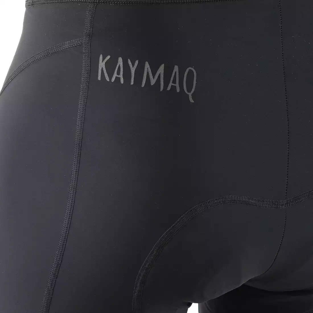 KAYMAQ ELBIBM601 pantaloni scurți de ciclism pentru bărbați cu bretele, negru
