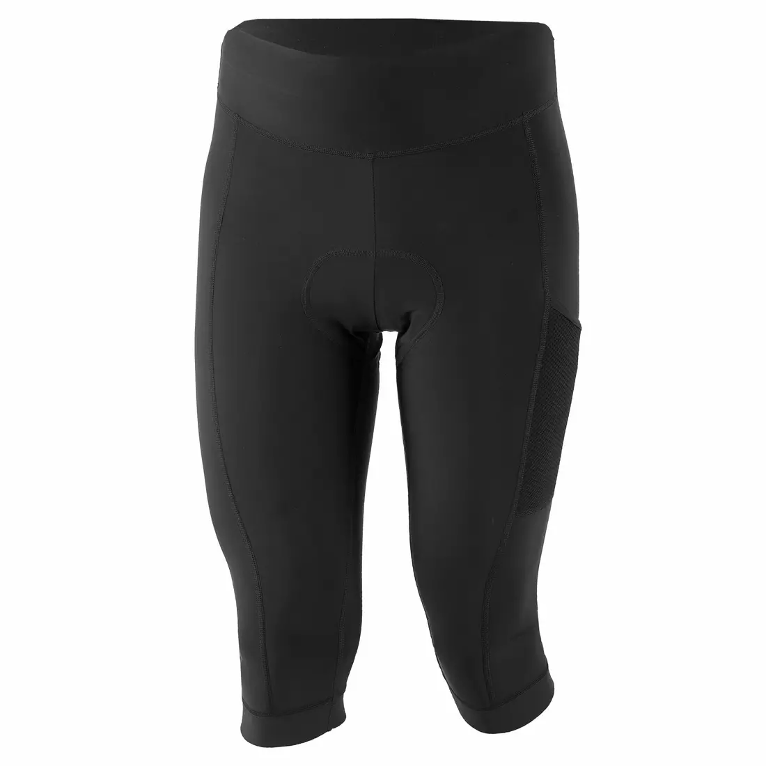 KAYMAQ Pantaloni scurți de ciclism pentru femei fără bretele 3/4, negru ELKNICD802