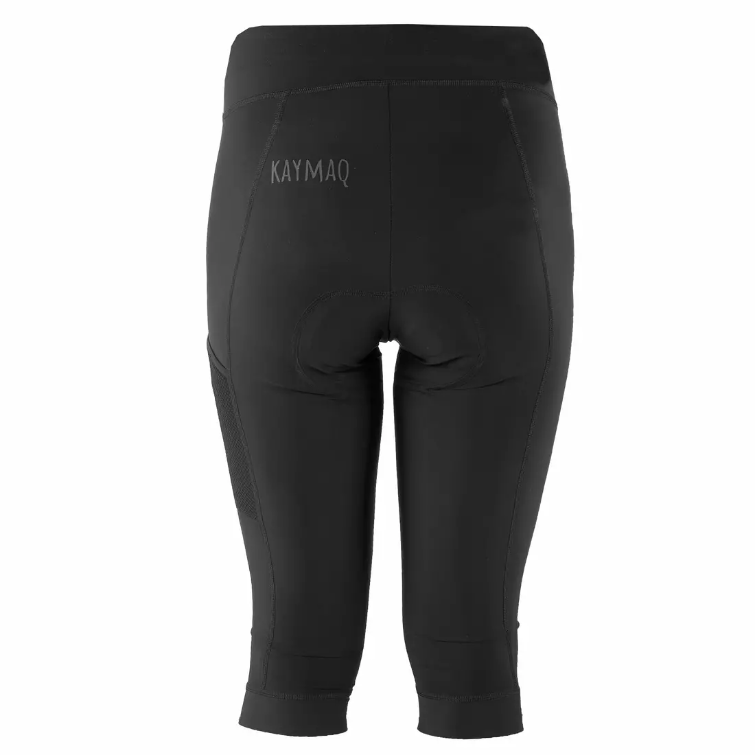 KAYMAQ Pantaloni scurți de ciclism pentru femei fără bretele 3/4, negru ELKNICD802