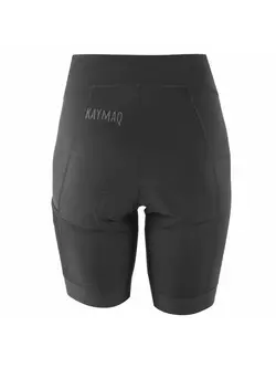 KAYMAQ Pantaloni scurți de ciclism pentru femei fără bretele, negru ELSHORD702