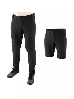 KAYMAQ STR-M-001 pantaloni de ciclism bărbați cu picioare detașabile, negru