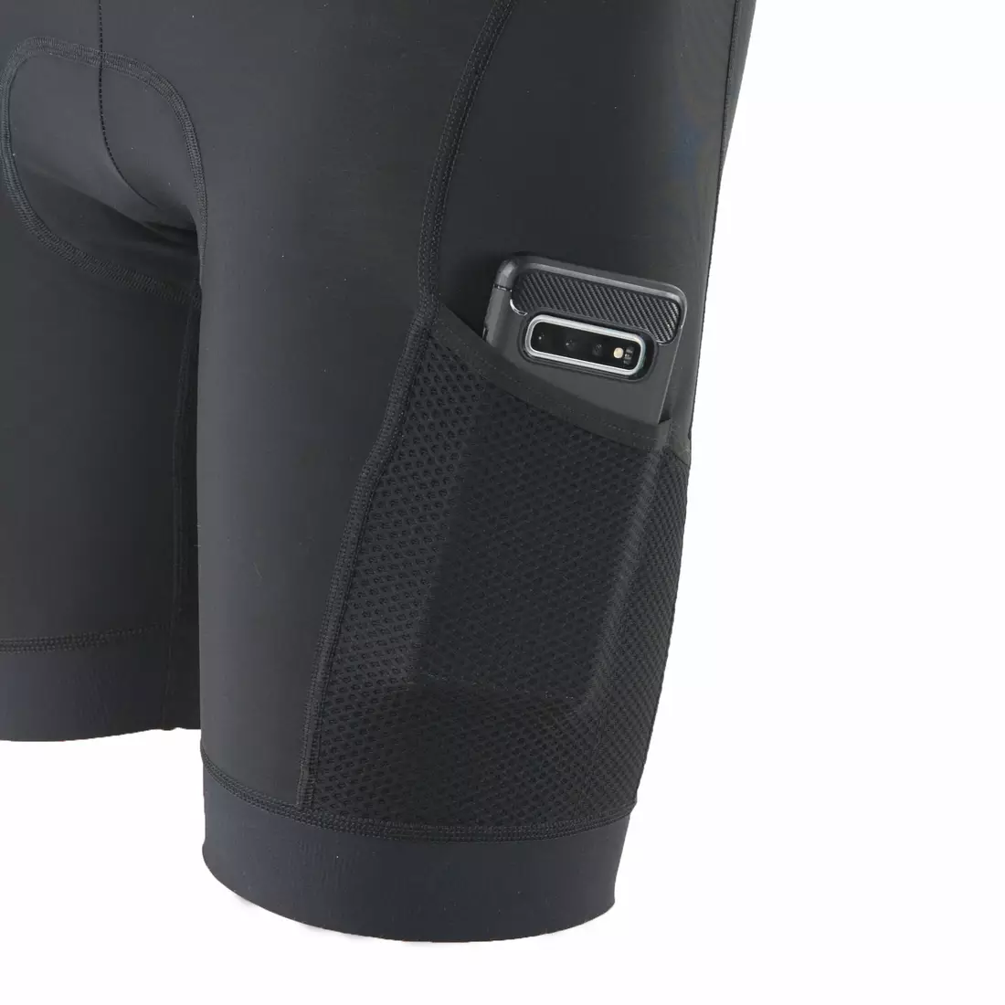 KAYMAQ pantaloni scurți pentru bărbați fără bretele, negru ELSHORM701
