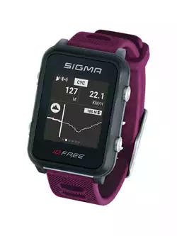 Monitor de ritm cardiac Sigma ID.FREE cu bandă, violet