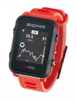 SIGMA ID.TRI SET Monitor de ritm cardiac cu bandă, roșu