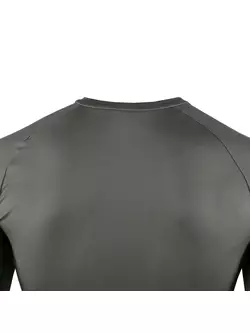 [Set] KAYMAQ DESIGN KYQ-SS-1001-5 tricou de bărbați cu mânecă scurtă, gri + KAYMAQ DESIGN KYQ-LS-1001-5 hanorac de ciclism pentru bărbați gri