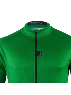 [Set] KAYMAQ DESIGN KYQ-SS-1001-6 tricou de bărbați cu mânecă scurtă, verde + KAYMAQ DESIGN KYQ-LS-1001-6 hanorac de ciclism pentru bărbați verde