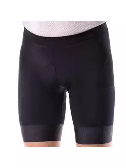 KAYMAQ KYB-0013 pantaloni scurți pentru bărbați fără bretele, negru