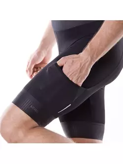 KAYMAQ KYB-0014 pantaloni scurți de ciclism pentru bărbați cu bretele, negru
