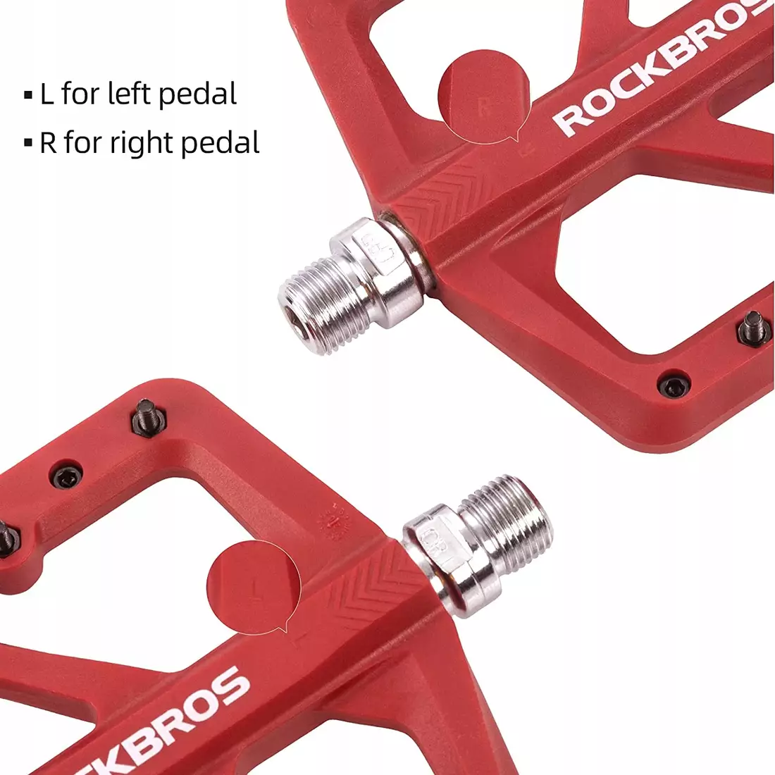 Rockbros pedale platformă nylon roșu M906-RD