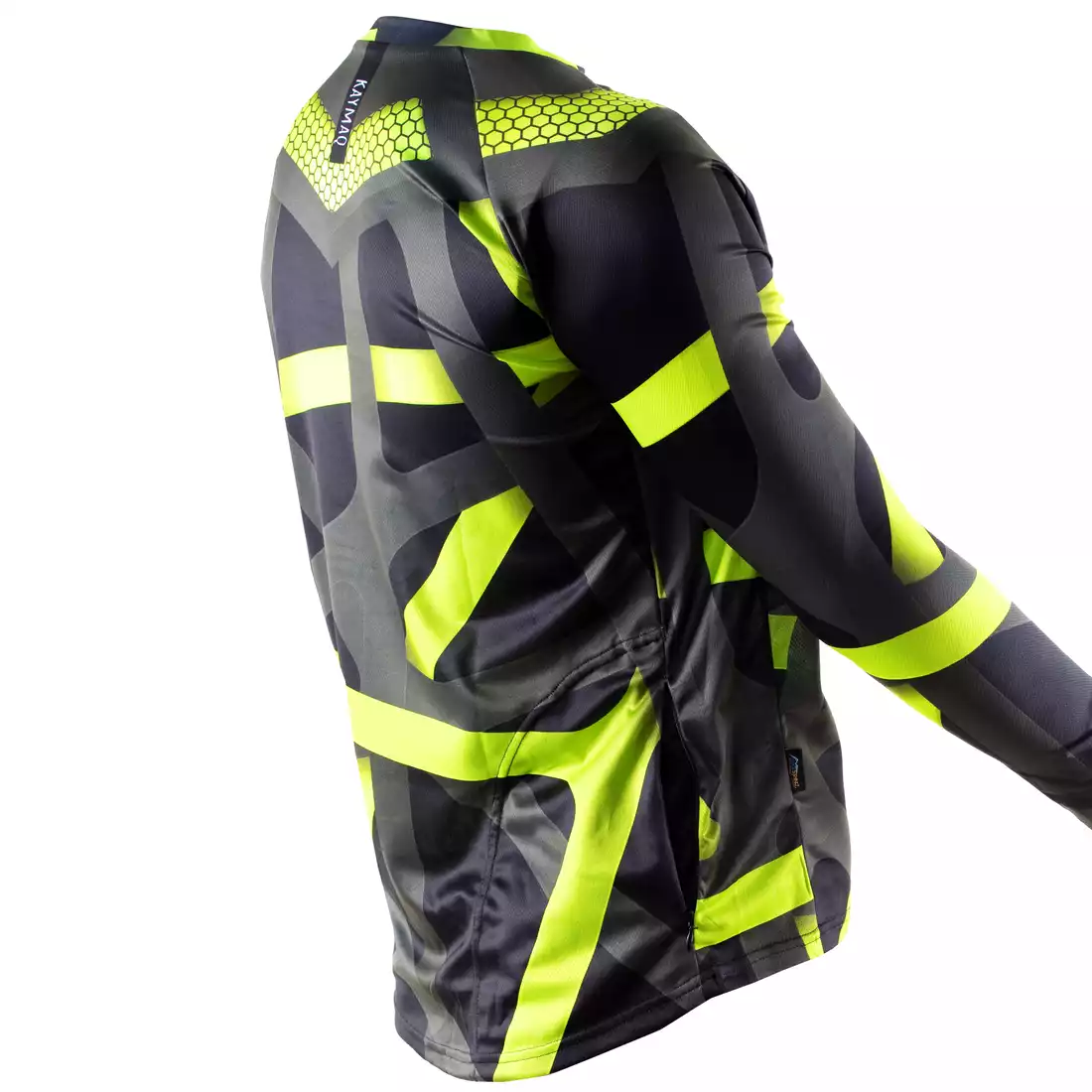 KAYMAQ DESIGN M36 tricou de ciclism MTB / enduro pentru bărbați, cu mâneci lungi, fluor galben