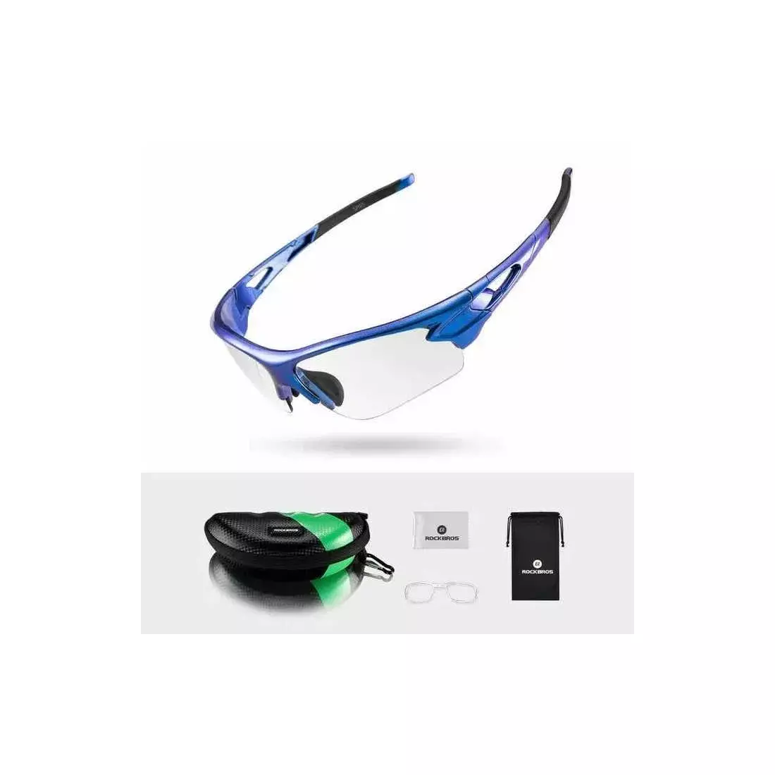 Ochelari de ciclism/sport Rockbros cu albastru fotocrom 10069
