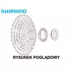 Casetă din oțel SHIMANO CS-HG41, 8 viteze, 11-30T, nichel