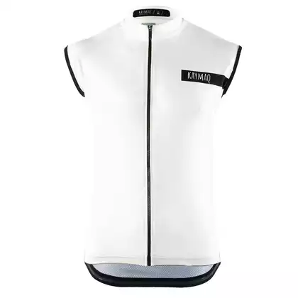KAYMAQ SLEEVELESS tricou de bărbați fără mâneci pentru ciclism 01.217, alb