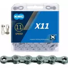 KMC X11 lanț de bicicletă 11 viteze, 118 verigi, gri