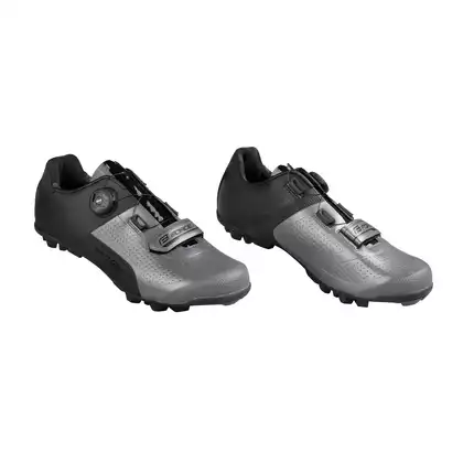 FORCE VIRTUOSO GRAVEL pantofi de ciclism GRAVEL, negru și argintiu