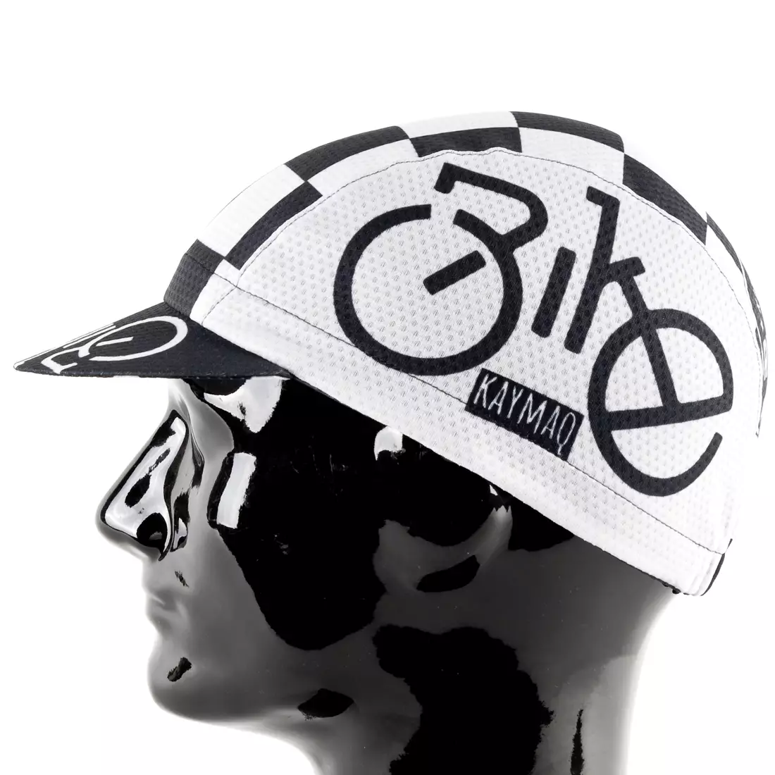 KAYMAQ DESIGN CZK1-9 RIDE BIKE Șapcă de ciclism cu vizor, alb-negru