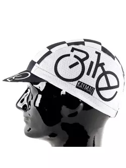 KAYMAQ DESIGN CZK1-9 RIDE BIKE Șapcă de ciclism cu vizor, alb-negru