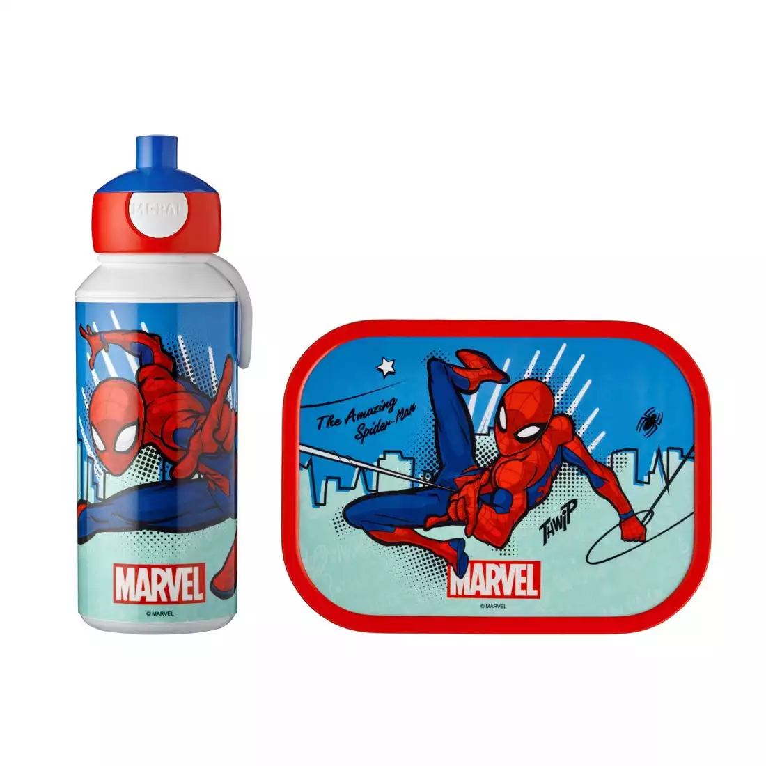 Mepal Campus Lunch set Spiderman set pentru copii sticla de apa + lunchbox, albastru rosu