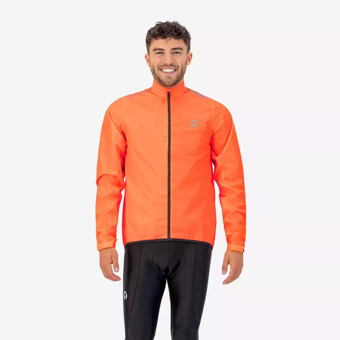 ROGELLI CORE jachetă de ploaie pentru ciclism pentru bărbați Portocale