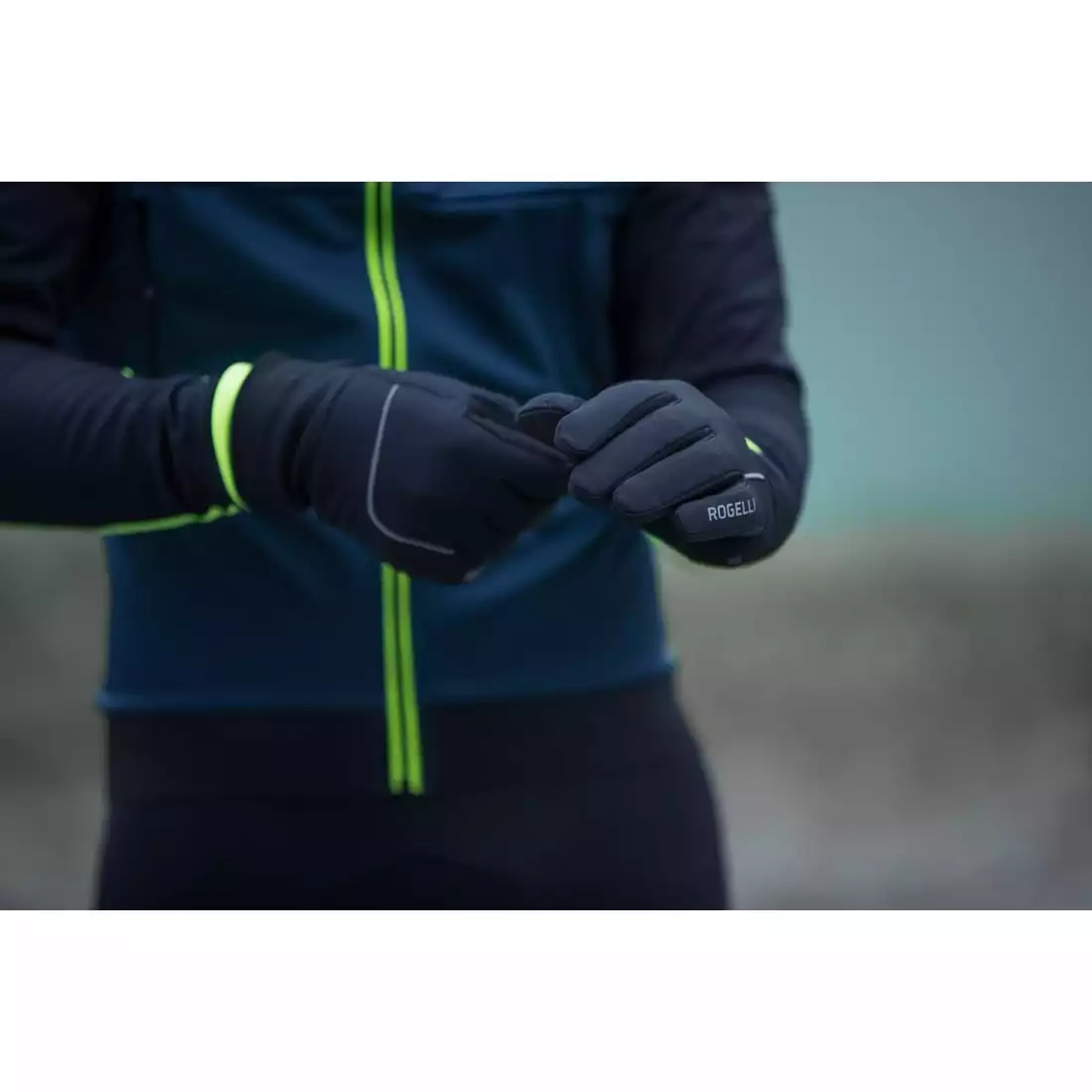 Rogelli ESSENTIAL mănuși de ciclism de iarnă, negru
