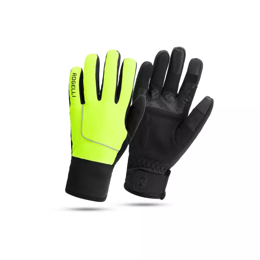 Rogelli ESSENTIAL mănuși de ciclism de iarnă, negru și fluor