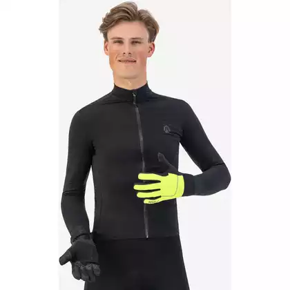 Rogelli ESSENTIAL mănuși de ciclism de iarnă, negru și fluor