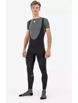 Rogelli FOCUS II pantaloni izolați pentru ciclism pentru bărbați, cu bretele, negru