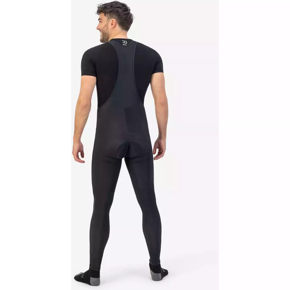Rogelli ULTRACING pantaloni izolați pentru ciclism pentru bărbați, cu bretele, negru