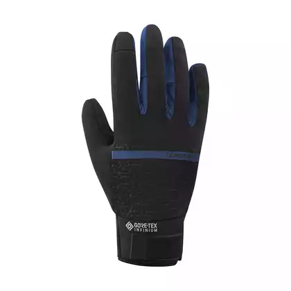 SHIMANO mănuși de ciclism de iarnă Infinium Insulated ECWGLBWUS35MN0104 negru și albastru