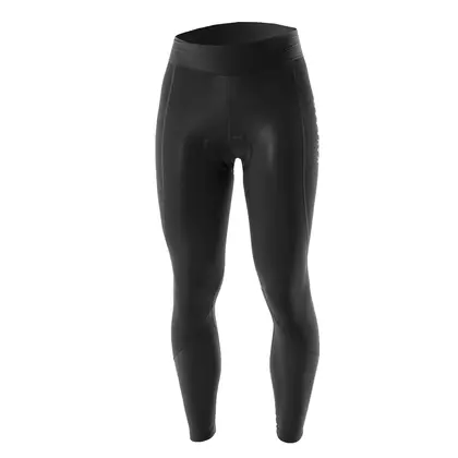 KAYMAQ ELWIN-W1001 Pantaloni izolați pentru ciclism de damă, fără bretele, membrană Zero Wind, negru