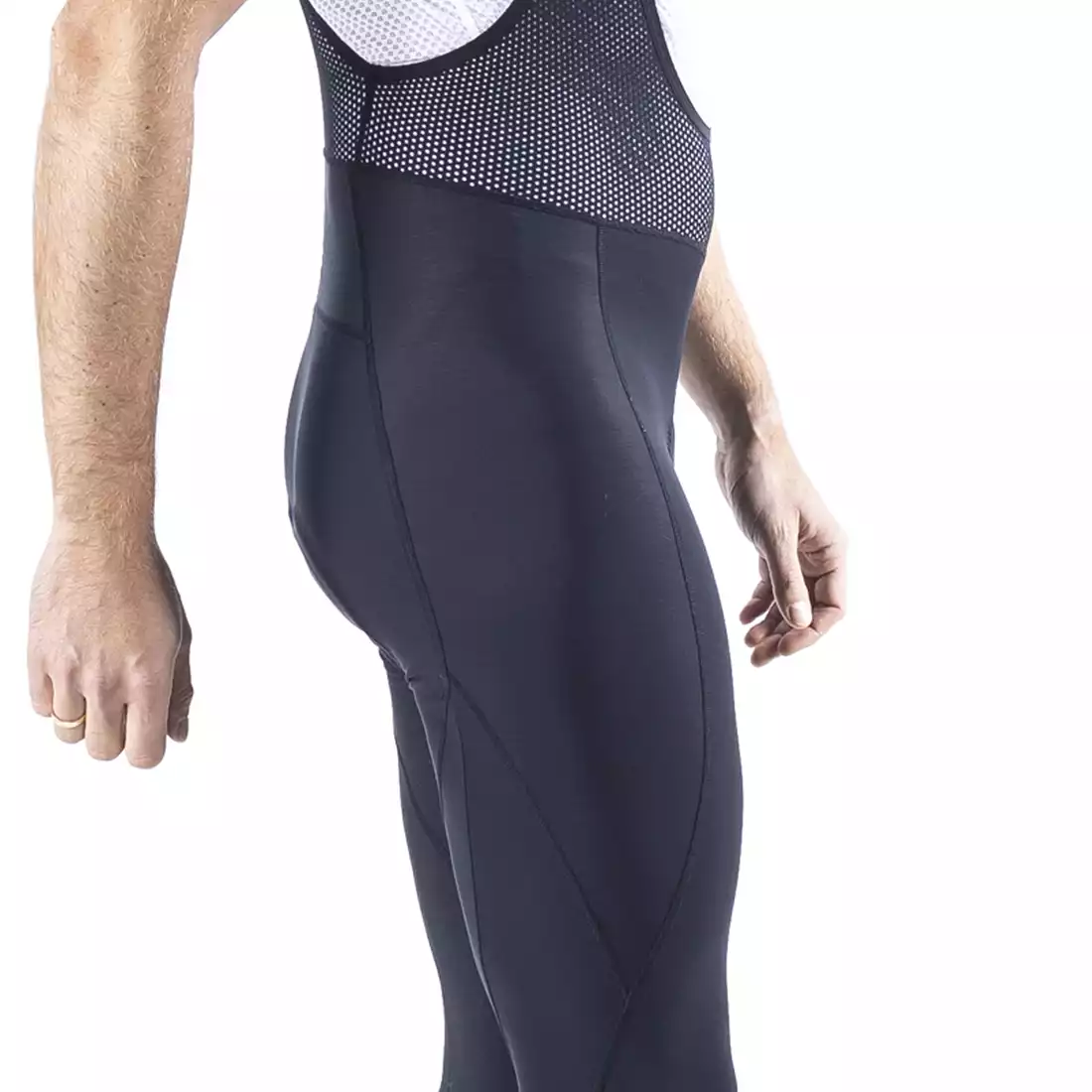 KAYMAQ ELWIN201 iarna pantaloni izolați pentru ciclism pentru bărbați, cu bretele, ThermoRoubaix 3.0, negru