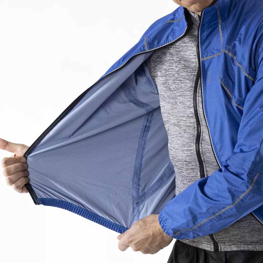 KAYMAQ J1 jachetă de ciclism de ploaie pentru bărbați, albastru