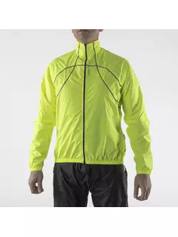 KAYMAQ J1 jachetă de ciclism de ploaie pentru bărbați, galben fluo