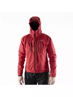 KAYMAQ J2MH jachetă de ciclism de ploaie pentru bărbați cu gluga, roșu