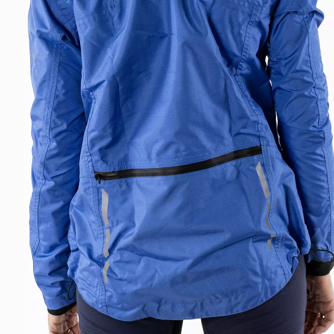 KAYMAQ J2WH jachetă de ciclism de ploaie pentru femei cu gluga, albastru