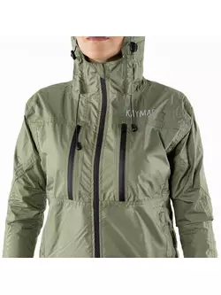 KAYMAQ J2WH jachetă de ciclism de ploaie pentru femei cu gluga, măsline