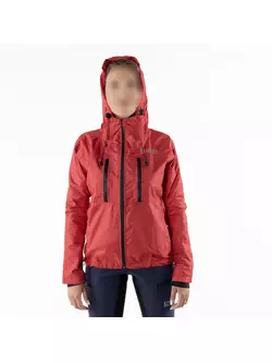 KAYMAQ J2WH jachetă de ciclism de ploaie pentru femei cu gluga, roșu