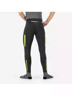 ROGELLI CORE pantaloni de alergare de iarnă pentru bărbați, negru-fluor