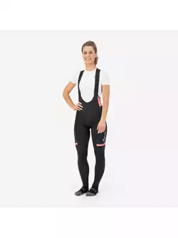 ROGELLI SELECT II pantaloni de iarna pentru ciclism dama cu bretele, coral