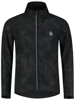 Rogelli CAMO jachetă pentru bărbați, jachetă de vânt pentru alergare, negru și kaki