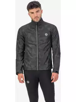 Rogelli CAMO jachetă pentru bărbați, jachetă de vânt pentru alergare, negru și kaki