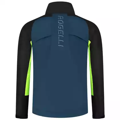 Rogelli ENJOY II jachetă pentru bărbați, jachetă pentru alergare, bleumarin-negru-galben fluor
