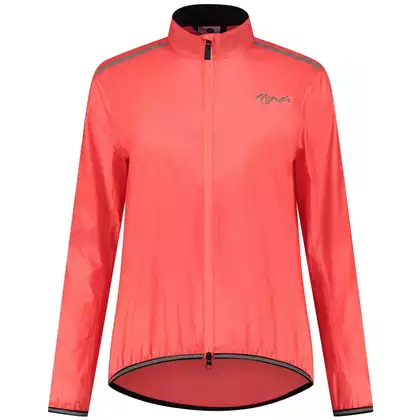 Rogelli ESSENTIAL jachetă de ploaie pentru ciclism pentru femei, coral 