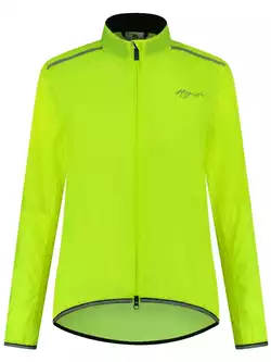 Rogelli ESSENTIAL jachetă de ploaie pentru ciclism pentru femei, fluor 