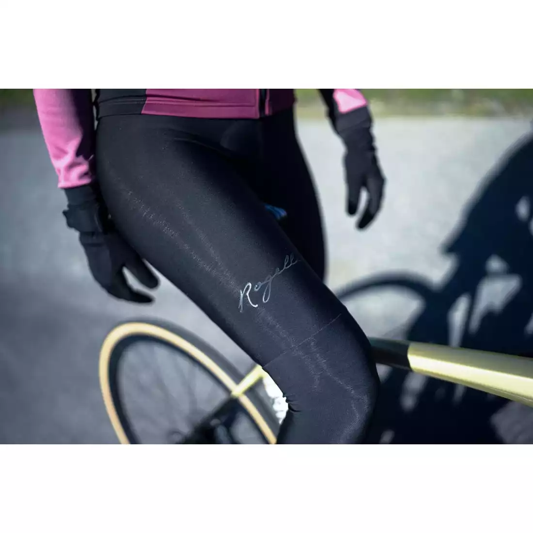 Rogelli ULTRACING pantaloni izolați pentru ciclism pentru femei, cu bretele, negru