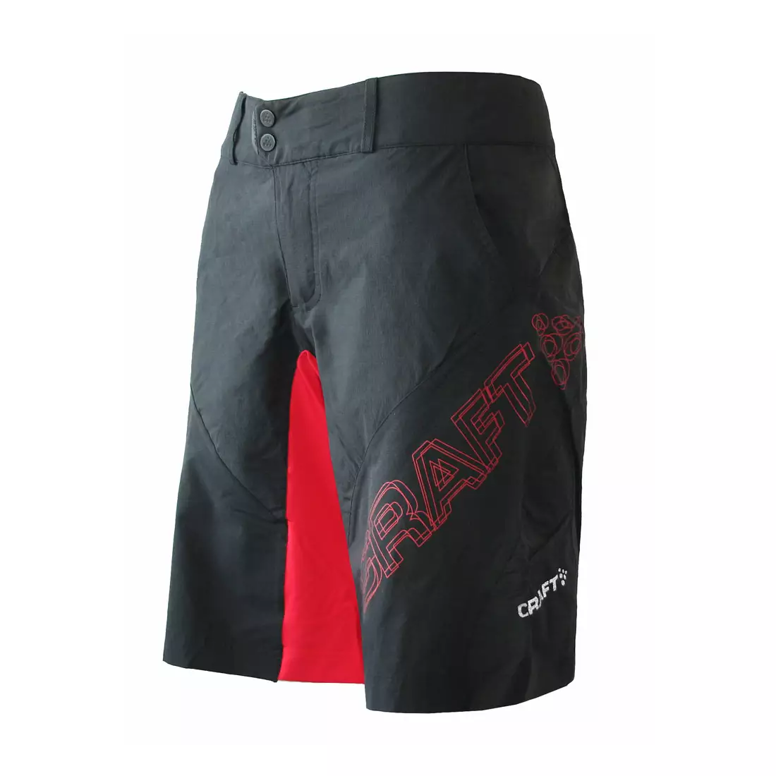 CRAFT ACTIVE BIKE - pantaloni scurți de ciclism pentru bărbați 1900700-9430, culoare: negru și roșu